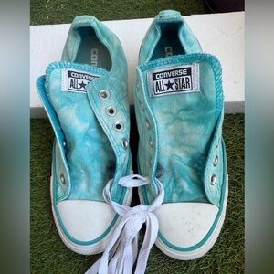 Converse All Star Tie Dye Turquoise Low Top Sneakers | Women’s 7 / Men’s 5